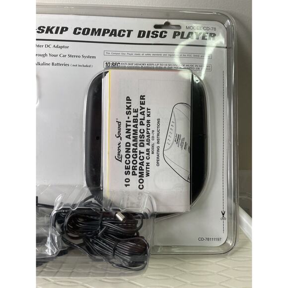 NEW Lenoxx Sound CD Compact Disc Player Anti-Skip Digital Audio Model CD-78 - Picture 5 of 7